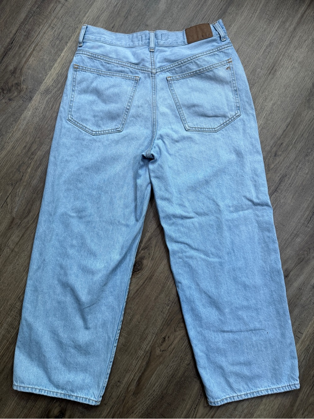 Madewell The Perfect Vintage Wide-Leg Crop Light Wash Denim Jeans - Size 28 - Picture 12 of 15